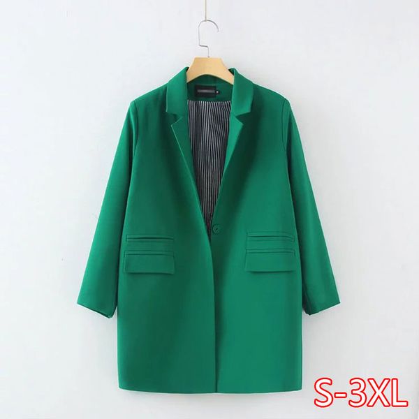 autumn winter women full sleeves casual blazer ladies plus size outwears single breasted long blazer jacket 2020, White;black
autumn winter women full sleeves casual blazer ladies plus size outwears single breasted long blazer jacket 2020, White;black