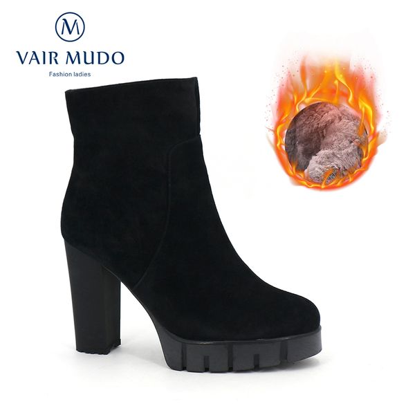 vair mudo women's ankle boots high heels warm short plush non-slip sheepskin large 41size women's boots ing, Black
vair mudo women's ankle boots high heels warm short plush non-slip sheepskin large 41size women's boots ing, Black