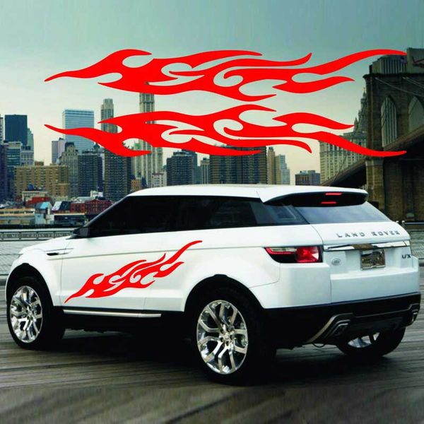 car scratches body stickers flames full pull decorative scratch decals