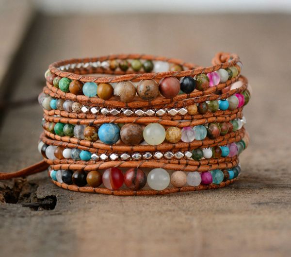 leather wrap bracelets dropshipping women graduated natural stones silver color beads multilayers bracelets wholesale, Golden;silver
leather wrap bracelets dropshipping women graduated natural stones silver color beads multilayers bracelets wholesale, Golden;silver