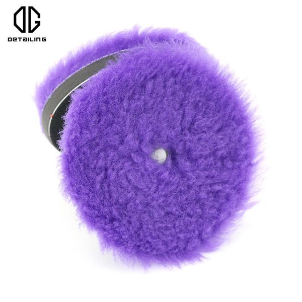 

detailing professional 150mm 100% soft wool buffing polishing pad heavy cut wool pad for dual action car polisher use