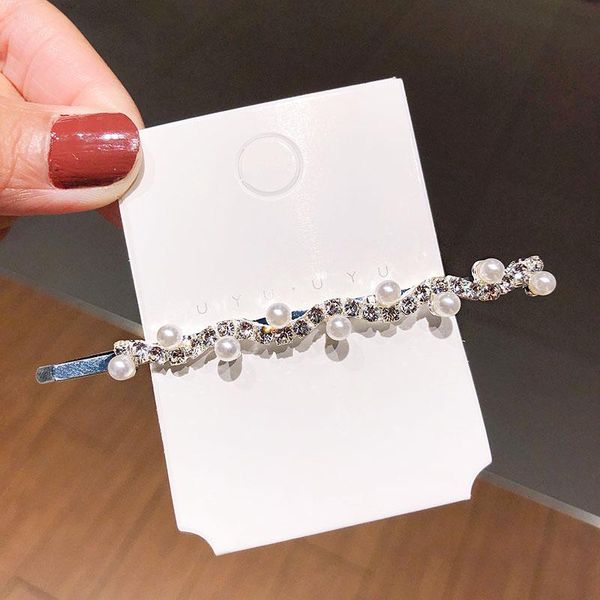 new women elegant crystal pearls bending barrettes hair holder ornament headband hair clips hairpins fashion hair accessories ibixd, Black
new women elegant crystal pearls bending barrettes hair holder ornament headband hair clips hairpins fashion hair accessories ibixd, Black