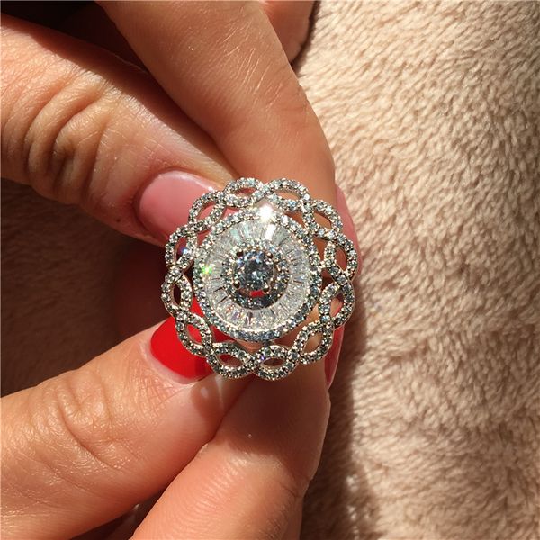 vecalon statement flower promise ring 925 sterling silver 5a cz vintage wedding band rings for women bridal party jewelry, Slivery;golden
vecalon statement flower promise ring 925 sterling silver 5a cz vintage wedding band rings for women bridal party jewelry, Slivery;golden