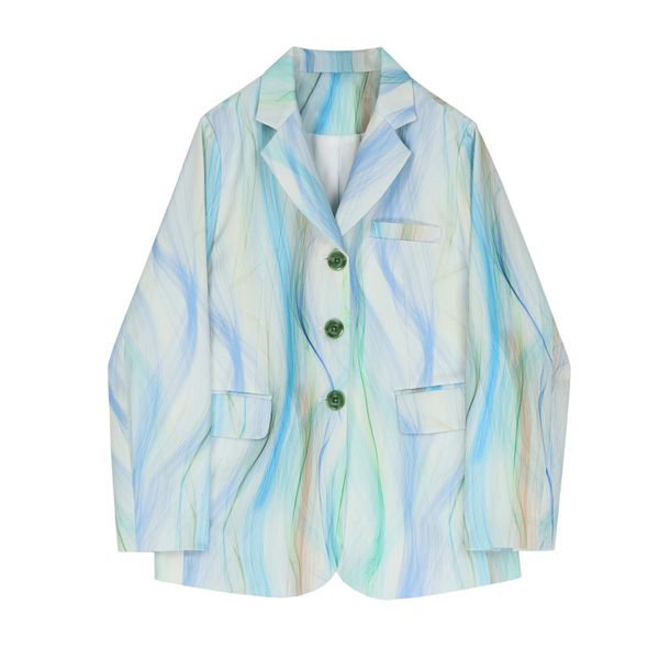 sharezz 2020 spring autumn women blue print temperament short blazer new lapel long sleeve loose fit jacket fashion tide coat, Tan;black
sharezz 2020 spring autumn women blue print temperament short blazer new lapel long sleeve loose fit jacket fashion tide coat, Tan;black