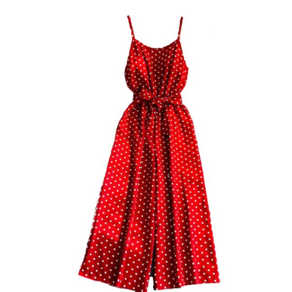 women's jumpsuits & rompers dot print jumpsuit bodysuits women party playsuit summer female long trousers romper casual beach wide leg, Black;white 
women's jumpsuits & rompers dot print jumpsuit bodysuits women party playsuit summer female long trousers romper casual beach wide leg, Black;white