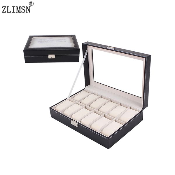 zlimsn 12 сетка вставить слоты черный кожа pu luxus watchbox наручные часы витринного коробка ювелирных изделий держатель для хранения caixa, Black;blue
zlimsn 12 сетка вставить слоты черный кожа pu luxus watchbox наручные часы витринного коробка ювелирных изделий держатель для хранения caixa, Black;blue