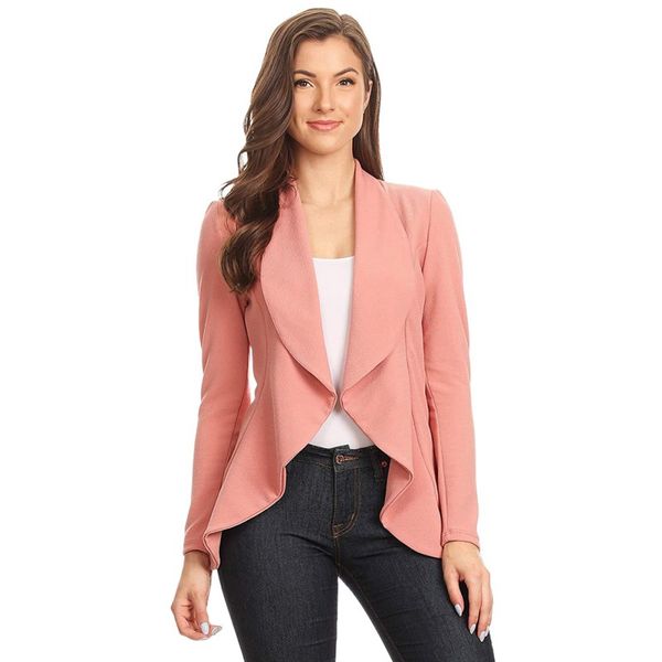 women solid cardigan coat autumn long sleeve blazers ruched asymmetrical casual office lady business suit outwear, White;black
women solid cardigan coat autumn long sleeve blazers ruched asymmetrical casual office lady business suit outwear, White;black