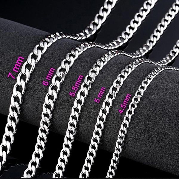 funique men stainless steel long chain necklace silver 4.5-7mm necklace for male bracelet diy jewelry making material bulk
funique men stainless steel long chain necklace silver 4.5-7mm necklace for male bracelet diy jewelry making material bulk