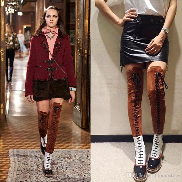 suede patchwork women thigh high boots low heels long riding booties lace up lady over the knee boots casual oxfords shoes plus size, Black
suede patchwork women thigh high boots low heels long riding booties lace up lady over the knee boots casual oxfords shoes plus size, Black