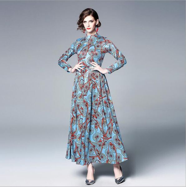 2019 temperament stand collar waist pleated printed dresses street style dresses ankle-length long sleeve paisley skirts, Black;pink
2019 temperament stand collar waist pleated printed dresses street style dresses ankle-length long sleeve paisley skirts, Black;pink