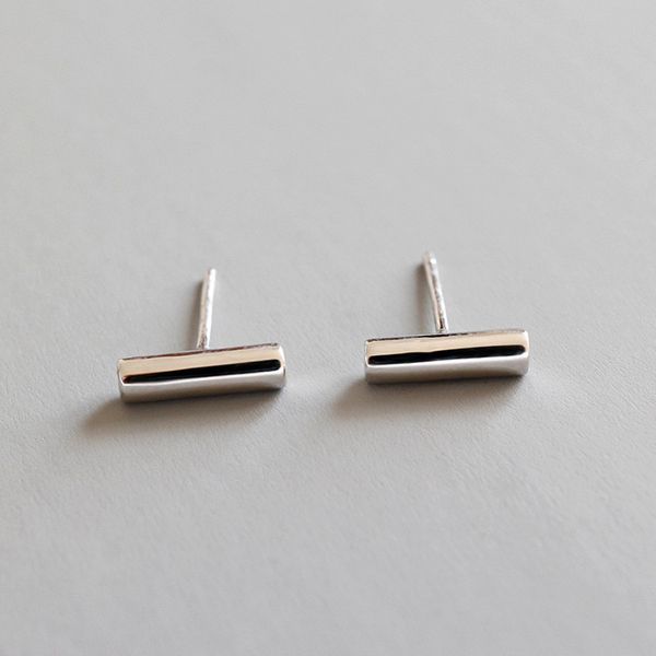 100% 925 sterling silver geometric t bar stud earrings for women new fine jewelry polished small piercing earring, Black
100% 925 sterling silver geometric t bar stud earrings for women new fine jewelry polished small piercing earring, Black