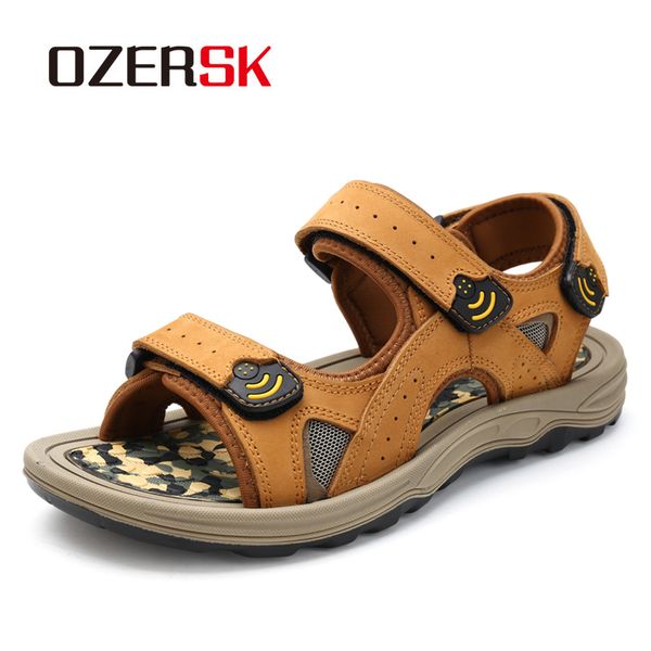 ozersk 2020 leather men's shoes summer sandals fashion beach outdoor walking flats sneakers slipper size 39~46, Black
ozersk 2020 leather men's shoes summer sandals fashion beach outdoor walking flats sneakers slipper size 39~46, Black