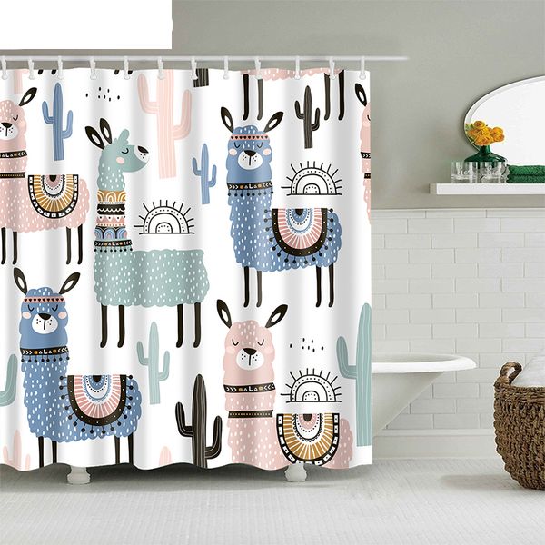 alpaca pattern bath curtain waterproof shower curtains polyester cartoon bath screen printed curtain for bathroom home decor
alpaca pattern bath curtain waterproof shower curtains polyester cartoon bath screen printed curtain for bathroom home decor