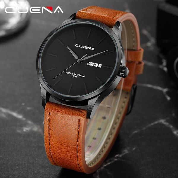 

relogio masculino men's leather alloy analog date quartz wrist watch business watches hodinky ceasuri relogio masculino, Slivery;brown
