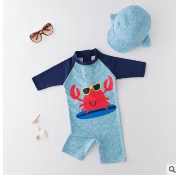 summer baby boy clothing swimwear+hat 2pcs sets crab sky blue beach suit bathing clothes retail, White
summer baby boy clothing swimwear+hat 2pcs sets crab sky blue beach suit bathing clothes retail, White