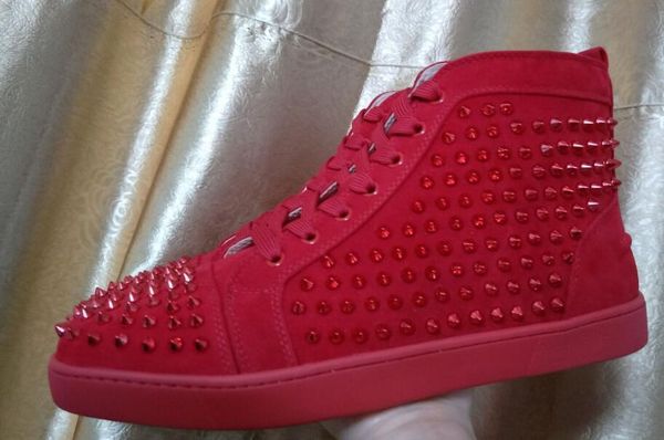 2018 new high studded spikes casual flats red bottom luxury shoes for mens sneakers party designer sneakers lovers genuine leather, Black
2018 new high studded spikes casual flats red bottom luxury shoes for mens sneakers party designer sneakers lovers genuine leather, Black