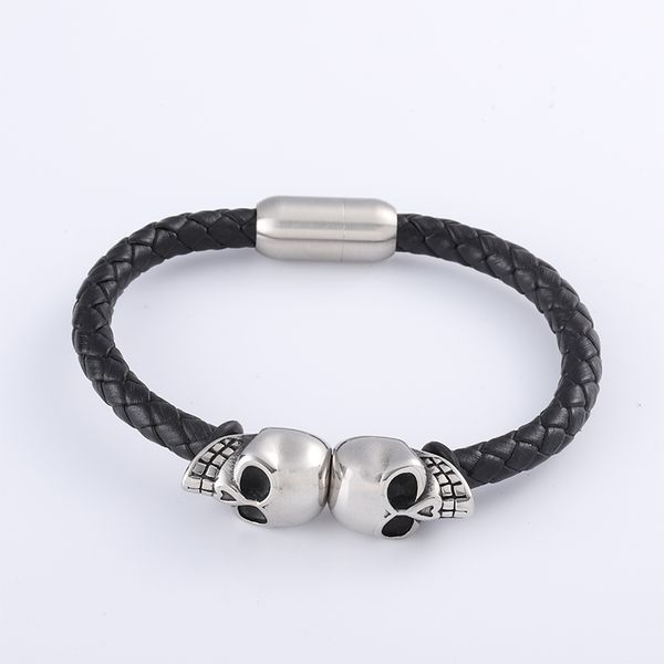 boyapunk men jewelry black/brown braided leather bracelet stainless steel magnetic clasp fashion bangles
boyapunk men jewelry black/brown braided leather bracelet stainless steel magnetic clasp fashion bangles