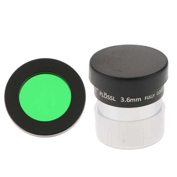 1.25 inch astronomy telescope eyepiece set plossl 3.6mm focal length universal & moon planet sky color filter green
1.25 inch astronomy telescope eyepiece set plossl 3.6mm focal length universal & moon planet sky color filter green