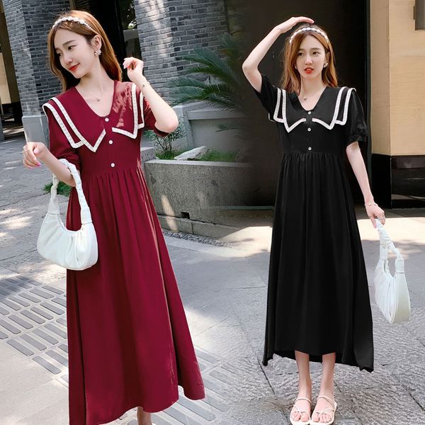 9059# maternity clothes summer short sleeve cotton easy matching loose stylish dress for pregnant women mom dress, White
9059# maternity clothes summer short sleeve cotton easy matching loose stylish dress for pregnant women mom dress, White