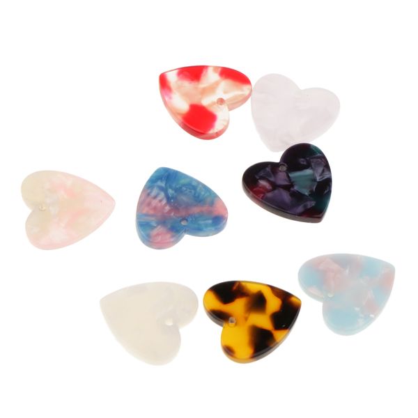 8pcs acrylic mixed colors sweet heart-shaped charms pendants for diy earrings jewelry accessories, Silver 
8pcs acrylic mixed colors sweet heart-shaped charms pendants for diy earrings jewelry accessories, Silver