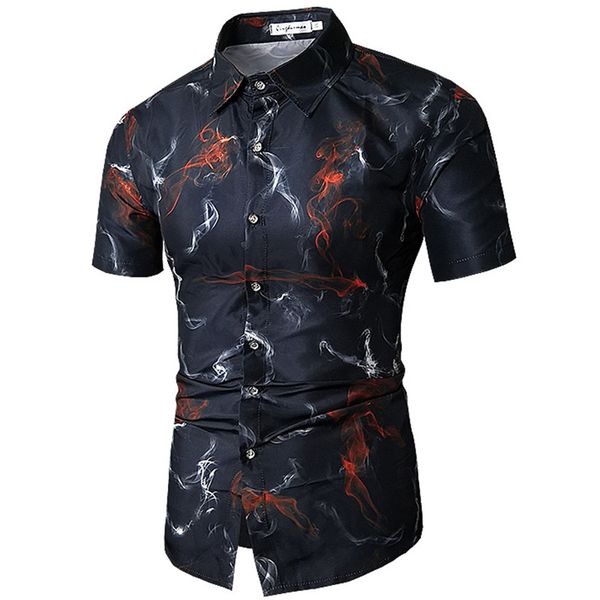 men's short-sleeved shirt 2020 new 3d digital printed casual short-sleeved shirt comfortable and breathable slim men's, White;black
men's short-sleeved shirt 2020 new 3d digital printed casual short-sleeved shirt comfortable and breathable slim men's, White;black