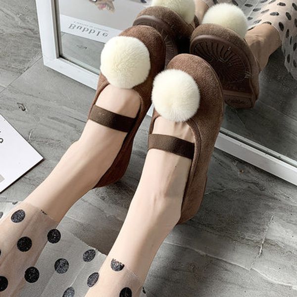 2019 new korean version of the hair ball sweet and lovely wind flat bottom lazy people one foot peas shoes women, Black
2019 new korean version of the hair ball sweet and lovely wind flat bottom lazy people one foot peas shoes women, Black