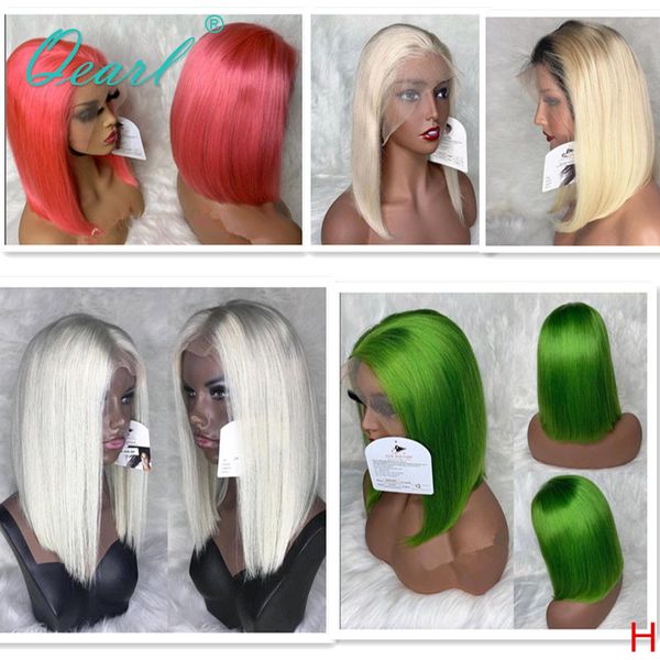 short bob human hair wigs pink green white blonde colored lace front wig 13x4 straight remy hair 130% 150% preplucked qearl, Black;brown
short bob human hair wigs pink green white blonde colored lace front wig 13x4 straight remy hair 130% 150% preplucked qearl, Black;brown