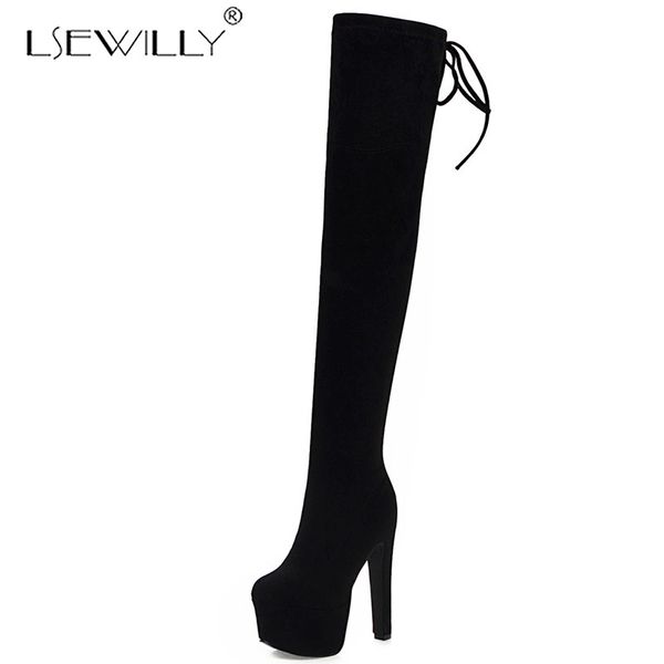 lsewilly 2020 new over the knee boots women round toe thigh high stretch boots super high heels platform women k186, Black
lsewilly 2020 new over the knee boots women round toe thigh high stretch boots super high heels platform women k186, Black