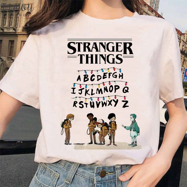 stranger things 3 t shirt eleven 2020 women new tshirt hip hop 90s gothic female clothing femme cap sleeve streetwear kawaii upside, White
stranger things 3 t shirt eleven 2020 women new tshirt hip hop 90s gothic female clothing femme cap sleeve streetwear kawaii upside, White