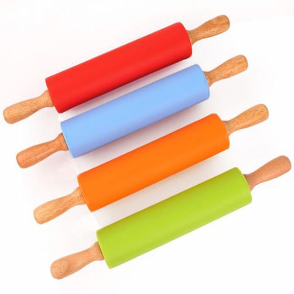 32cm wooden handle silicone rolling pin dough pastry roller stick for kids baking tools kitchen noodles accessaries
32cm wooden handle silicone rolling pin dough pastry roller stick for kids baking tools kitchen noodles accessaries