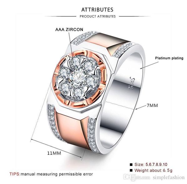 brilliant male big diamond ring fashion 925 silver/rose gold wedding jewelry luxury party wedding rings for men
brilliant male big diamond ring fashion 925 silver/rose gold wedding jewelry luxury party wedding rings for men