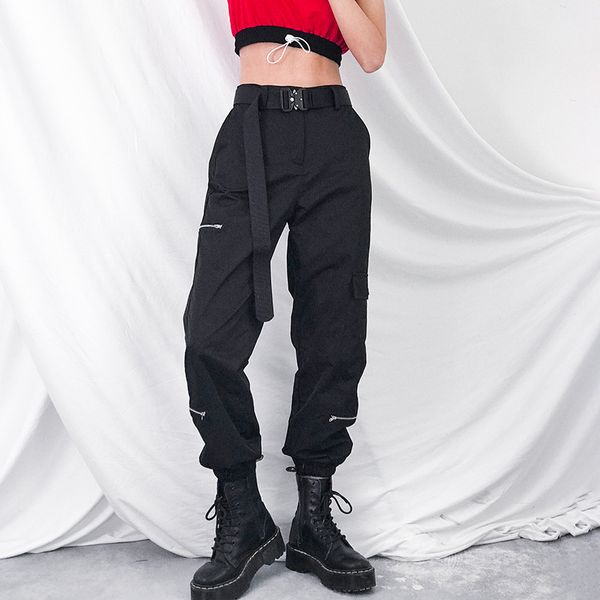2019 autumn women pants solid fashion high waist cargo pants zipper cool casual long harem women trousers femme streetwear, Black;white
2019 autumn women pants solid fashion high waist cargo pants zipper cool casual long harem women trousers femme streetwear, Black;white