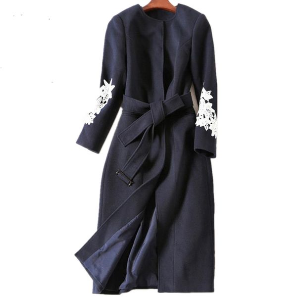 plus size 2xl 2018 new autumn woolen fashion embroidered slim winter coats elegant long o neck office lady coat, Black
plus size 2xl 2018 new autumn woolen fashion embroidered slim winter coats elegant long o neck office lady coat, Black