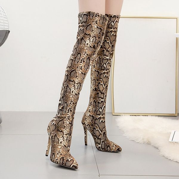 over knee boots woman fashion serpentine high heel shoes female pointed toe dressing boots slip on flock booties, Black
over knee boots woman fashion serpentine high heel shoes female pointed toe dressing boots slip on flock booties, Black
