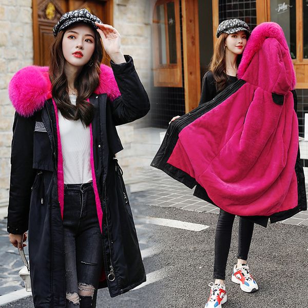 coat women winter fur collar hooded cotton-padded warm thciken long jacket winter female outwear parka 2019 zipper coats, Black
coat women winter fur collar hooded cotton-padded warm thciken long jacket winter female outwear parka 2019 zipper coats, Black