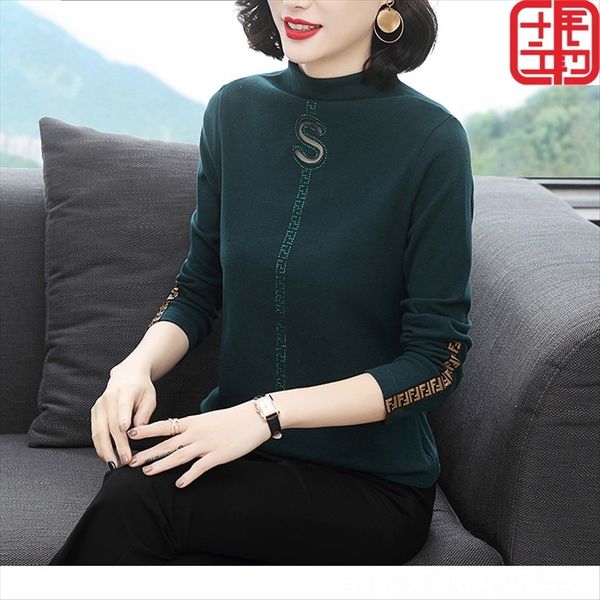 half-high collar base t- shirt shirt women's long sleeve 2019 western style 40 middle-aged women plus velvet mother inner t-shirt, White
half-high collar base t- shirt shirt women's long sleeve 2019 western style 40 middle-aged women plus velvet mother inner t-shirt, White