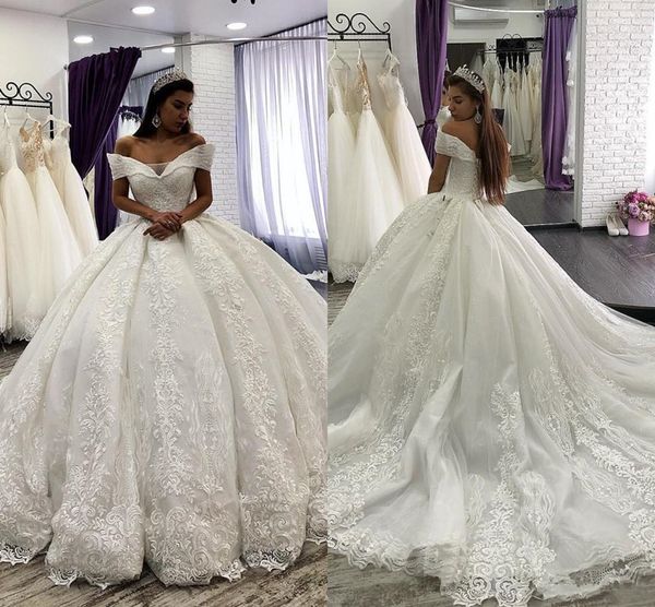 arabic lace ball gown weddings dresses with petticoat applique off the shoulder chapel wedding dress sequins beaded plus size bridal gown 44, White
arabic lace ball gown weddings dresses with petticoat applique off the shoulder chapel wedding dress sequins beaded plus size bridal gown 44, White
