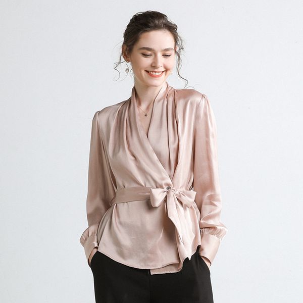 Whole ale fa hion women 100 ilk blou e ilk hirt champagne pink long leeve v neck women clothing
Whole ale fa hion women 100 ilk blou e ilk hirt champagne pink long leeve v neck women clothing
