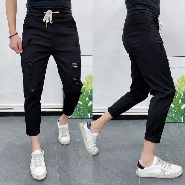 2020 summer social trend hole-piercing casual pants leggings men's streetwear men pant thin hip hop joggers men pantalon homme, Black
2020 summer social trend hole-piercing casual pants leggings men's streetwear men pant thin hip hop joggers men pantalon homme, Black