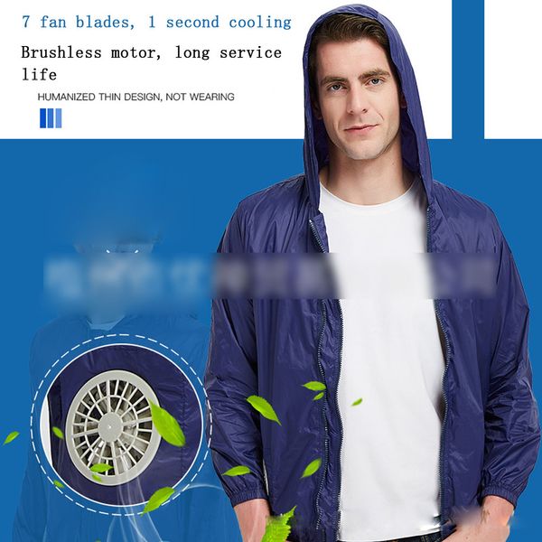 summer thin men outdoor high temperature cooling fan air conditioning clothing cooling clothing fishing work clothes, Blue;black
summer thin men outdoor high temperature cooling fan air conditioning clothing cooling clothing fishing work clothes, Blue;black