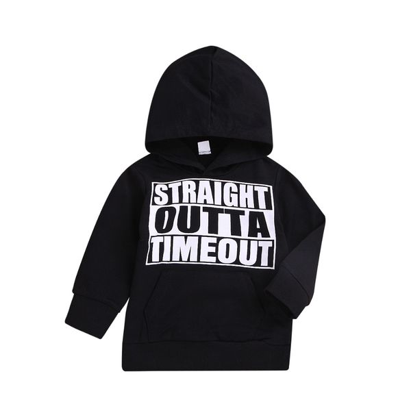 baby boy girl hoodie straight outta timeout hooded sweatshirt, Black 
baby boy girl hoodie straight outta timeout hooded sweatshirt, Black