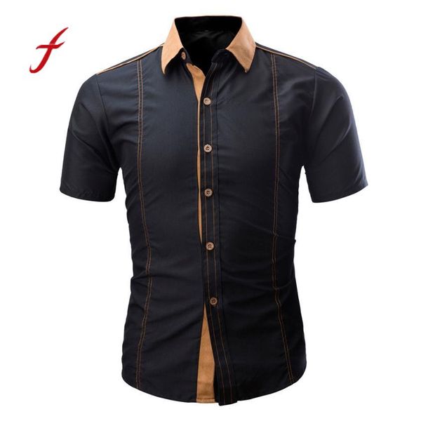 men blouse feitong men shirts fashion solid color male casual short sleeve shirt 2018 new arrivals men's shirt, White;black
men blouse feitong men shirts fashion solid color male casual short sleeve shirt 2018 new arrivals men's shirt, White;black