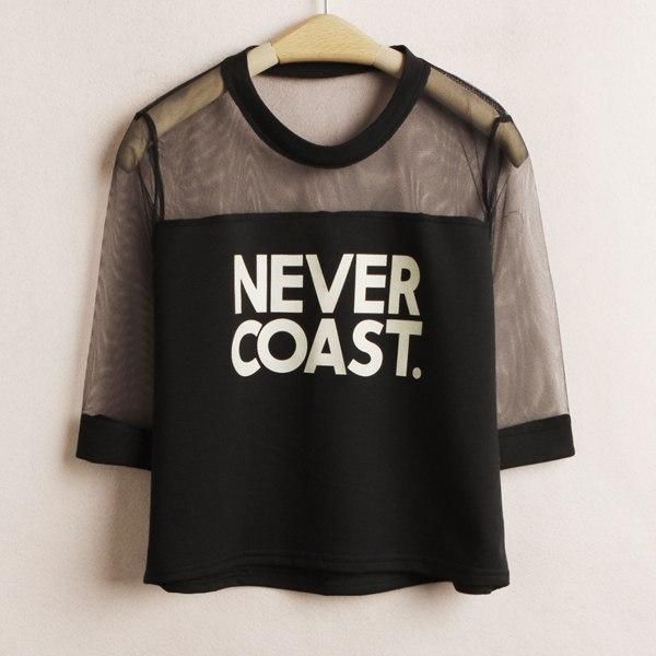 regular summer harajuku women tshirts letter print mesh patchwork rock punk t -shirt female crop korean style quality, White
regular summer harajuku women tshirts letter print mesh patchwork rock punk t -shirt female crop korean style quality, White