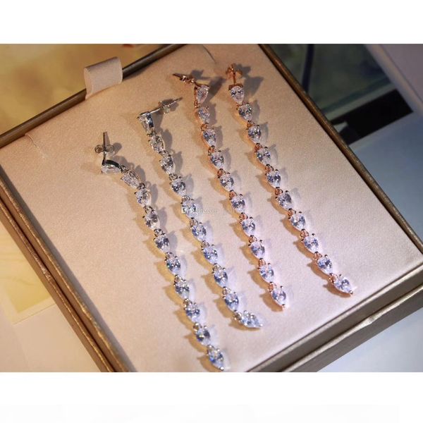 shining super long 925 sterling silver earrings 1 row spindling water drop cubic zircon stone dangle earrings bride women wedding jewelry
shining super long 925 sterling silver earrings 1 row spindling water drop cubic zircon stone dangle earrings bride women wedding jewelry