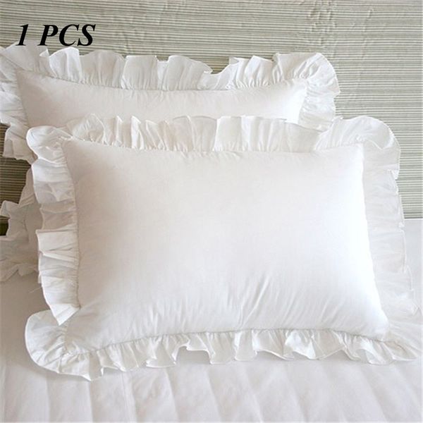 1pcs 100% cotton ruffle pillowcase solid white ruffle pillow cover european pillow cover protector bedding 48*74cm(no filling) case
1pcs 100% cotton ruffle pillowcase solid white ruffle pillow cover european pillow cover protector bedding 48*74cm(no filling) case
