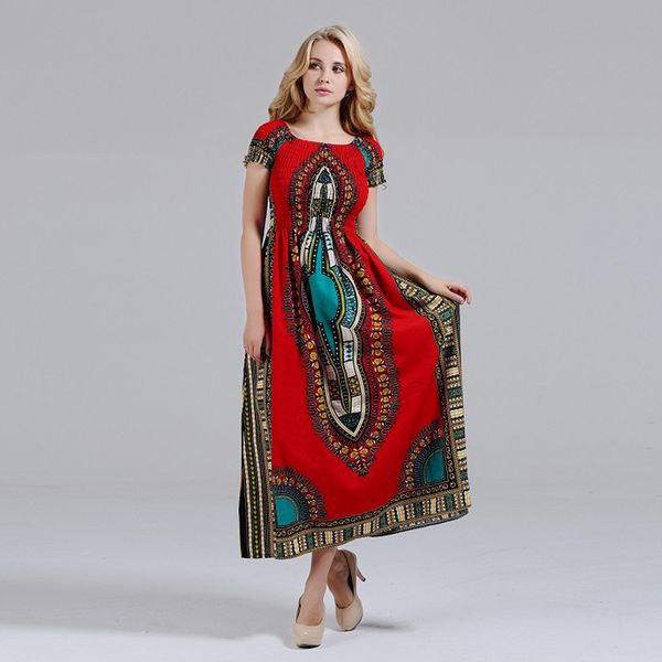 dashiki indie folk fit and flare ethnic style elastic waist multicolor african women's dress, Red
dashiki indie folk fit and flare ethnic style elastic waist multicolor african women's dress, Red
