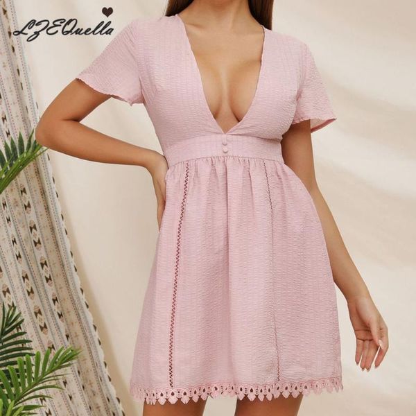lzequella 2020 summer women v neck lace patchwork dress ladies solid mini short sleeve party dresses vestido nz1467, Black;gray
lzequella 2020 summer women v neck lace patchwork dress ladies solid mini short sleeve party dresses vestido nz1467, Black;gray