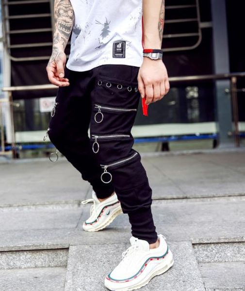 men boys baggy pants zipper tide hip hop men's fashion joggers harem pants mens loose collapse trousers streetwear bottoms xxl, Black
men boys baggy pants zipper tide hip hop men's fashion joggers harem pants mens loose collapse trousers streetwear bottoms xxl, Black