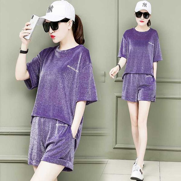 purple sequin tracksuits for women pant and outfit sportswear fitness co-ord set two 2 piece set summer clothing, White 
purple sequin tracksuits for women pant and outfit sportswear fitness co-ord set two 2 piece set summer clothing, White