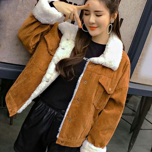 new coats and jackets women thick winter warm lining coats fashion velvet jackets corduroy outwear chaquetas mujer 2019#a35, Black;brown
new coats and jackets women thick winter warm lining coats fashion velvet jackets corduroy outwear chaquetas mujer 2019#a35, Black;brown
